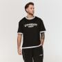 Oversized Varsity T-Shirt Black - GymBeam XXXL