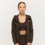 Ženska dukserica Limitless Zip Up Espresso - GymBeam M
