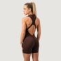 Women‘s NEO Zip-Up Jumpsuit Mocha - GymBeam M