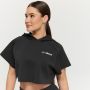 Women‘s Relay Cropped Hoodie Black - GymBeam M