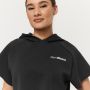 Women‘s Relay Cropped Hoodie Black - GymBeam M