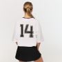 Ženska Oversized majica Varsity White - GymBeam XL