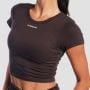 Ženski Crop Top Aura Tee Brown - GymBeam M