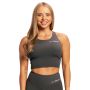 Ženski sportski top BEAT Charcoal - GymBeam XL