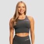 Ženski sportski top BEAT Charcoal - GymBeam XL