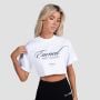 Women‘s Earned Cropped T-shirt White - GymBeam M