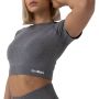 Ženski crop top FLO Grey - GymBeam L