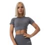 Ženski crop top FLO Grey - GymBeam L
