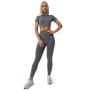 Ženski crop top FLO Grey - GymBeam L