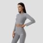 Ženski crop top Ribbed Flo Grey - GymBeam S