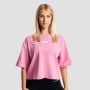 Ženska majica Girls Club Boxy Pink - GymBeam S