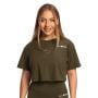 Ženski Crop Top Limitless Espresso - GymBeam S