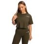 Ženski Crop Top Limitless Espresso - GymBeam S