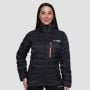 Ženska puffer jakna Black/Orange - GymBeam L