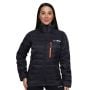Ženska puffer jakna Black/Orange - GymBeam L