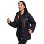 Ženska puffer jakna Black/Orange - GymBeam L