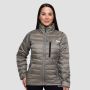 Ženska puffer jakna Vetiver/Black - GymBeam XL