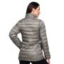Ženska puffer jakna Vetiver/Black - GymBeam XL