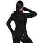 Ženska majica za trčanje 1/2 Zip Black - GymBeam S