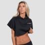 Women‘s Relay Cropped Hoodie Black - GymBeam M