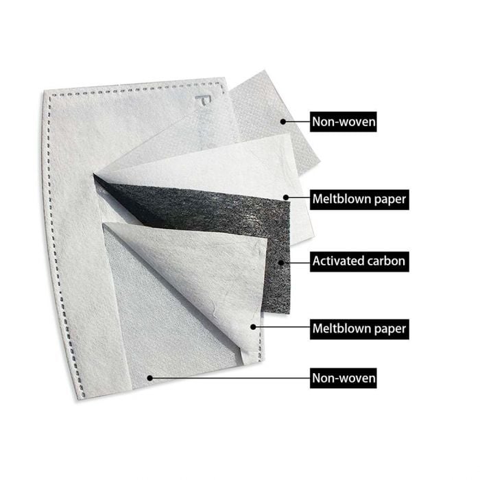 Filter PM2.5 za Zaštitnu Masku za Lice 10 Pack - GymBeam bijela