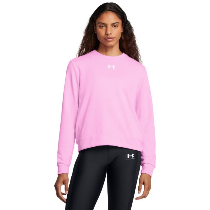 Ženska dukserica Rival Terry Crew Pink - Under Armour L