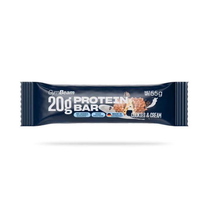 20 g Protein Bar - GymBeam 55 g - cookies & cream