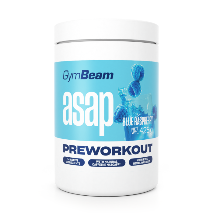 ASAP Pre-Workout - GymBeam 425 g - plava malina