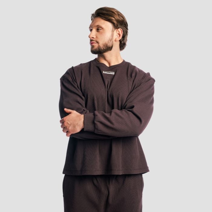 Muški pulover Aura Tee Brown - GymBeam L