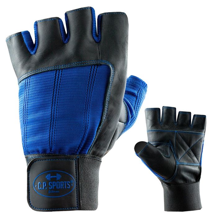 Kožne fitness rukavice Blue - C.P. Sports