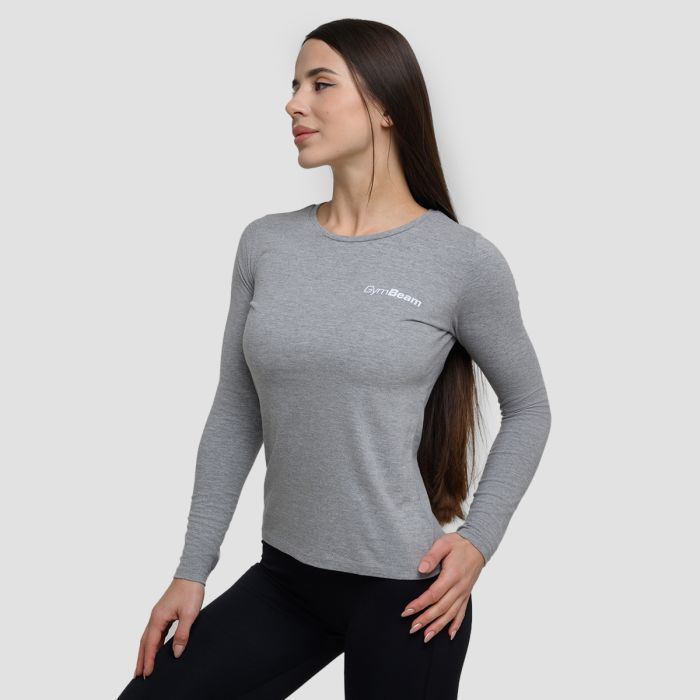 Ženska majica dugih rukava Basic Grey - GymBeam M