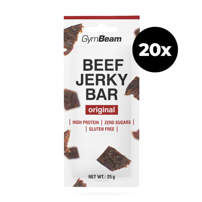 Beef Jerky Bar – GymBeam 25 g - začinjeno