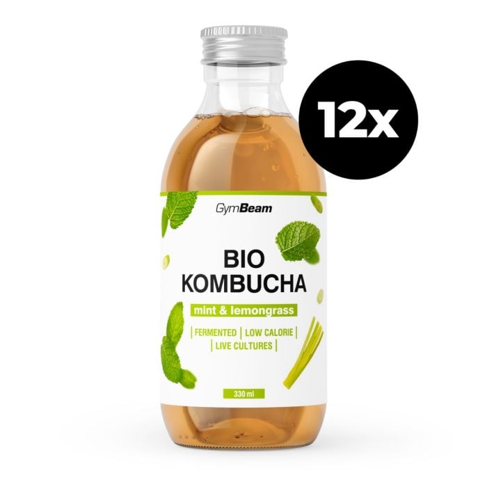 BIO Kombucha - GymBeam 330 ml - menta i limunska trava