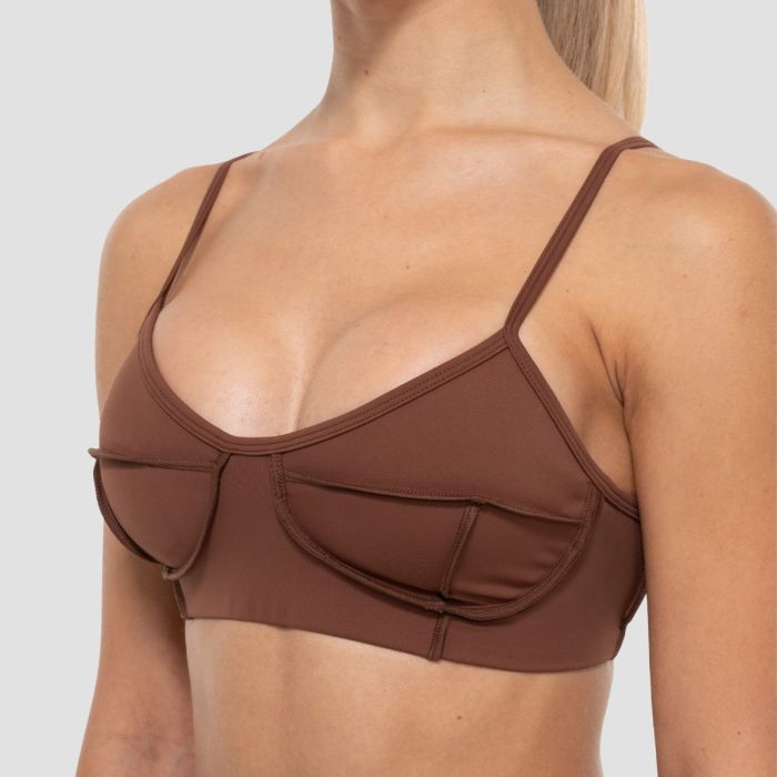 Cosmo Sports Bra Brown - GymBeam L