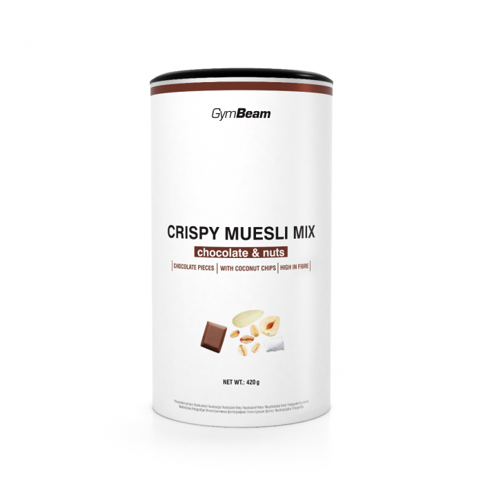 Crispy Muesli Mix - GymBeam 420 g - white chocolate fruit