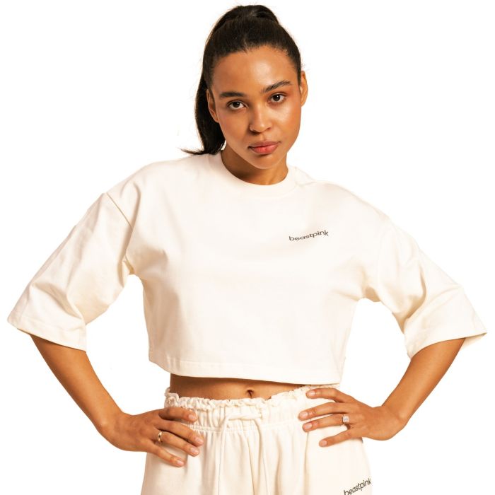 Ženska majica Cropped Serenity Ivory - BeastPink S