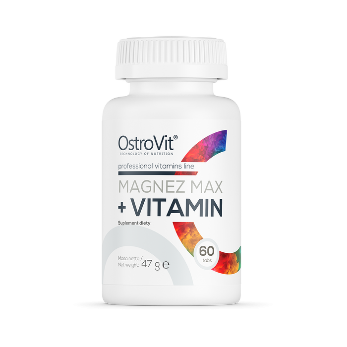 Magnez MAX + Vitamin 60 tab - OstroVit 