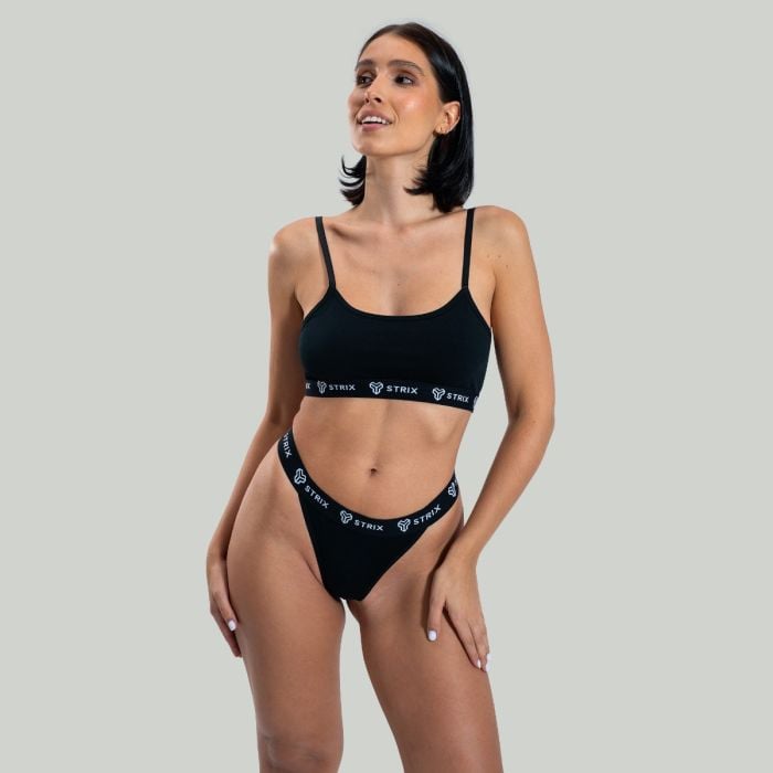 Ženske tange Essential 2Pack Black - STRIX S