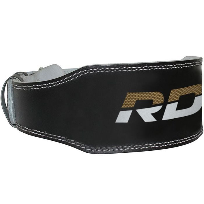 Fitness remen 6“ Leather Black/Gold - RDX Sports L