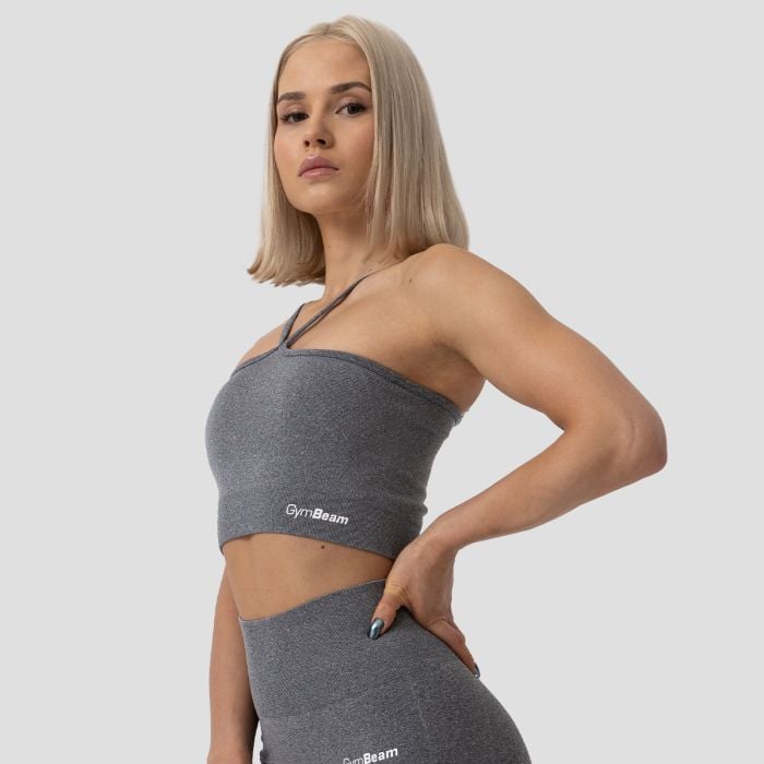 Sportski halter top FLO Grey - GymBeam XL