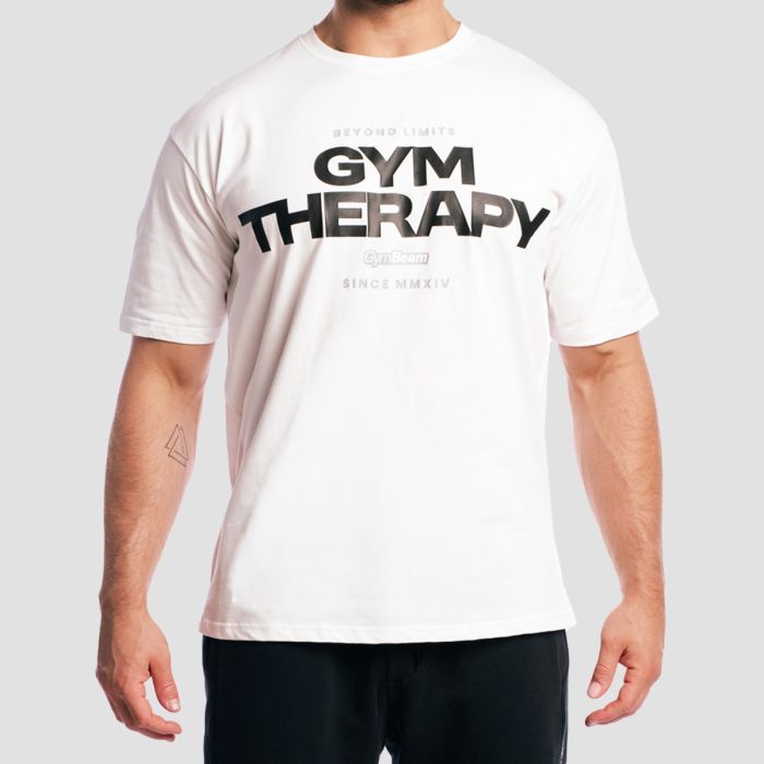 Majica Gym Therapy White - GymBeam XL