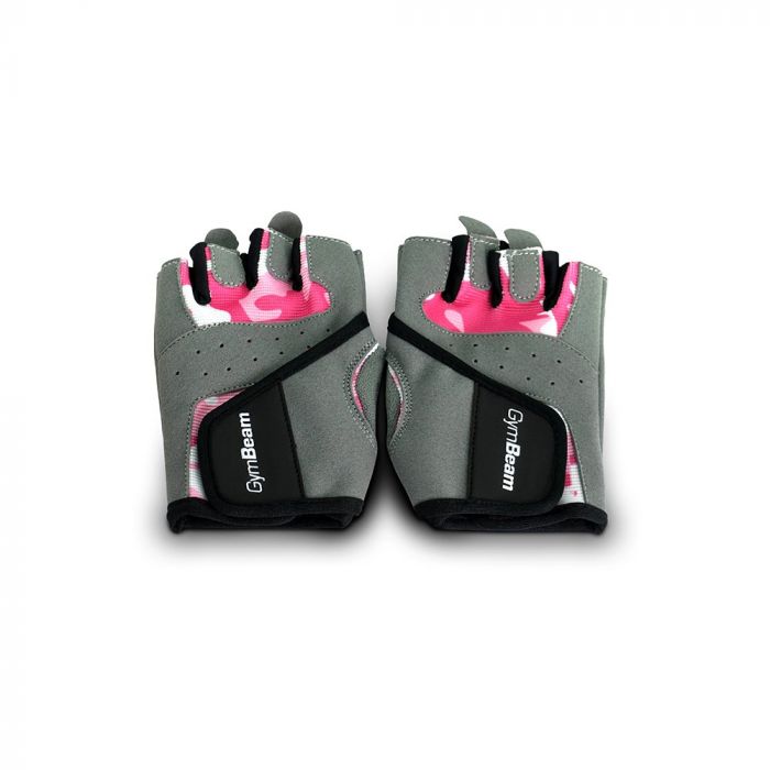 Fitness ženske rukavice Camo Pink – GymBeam