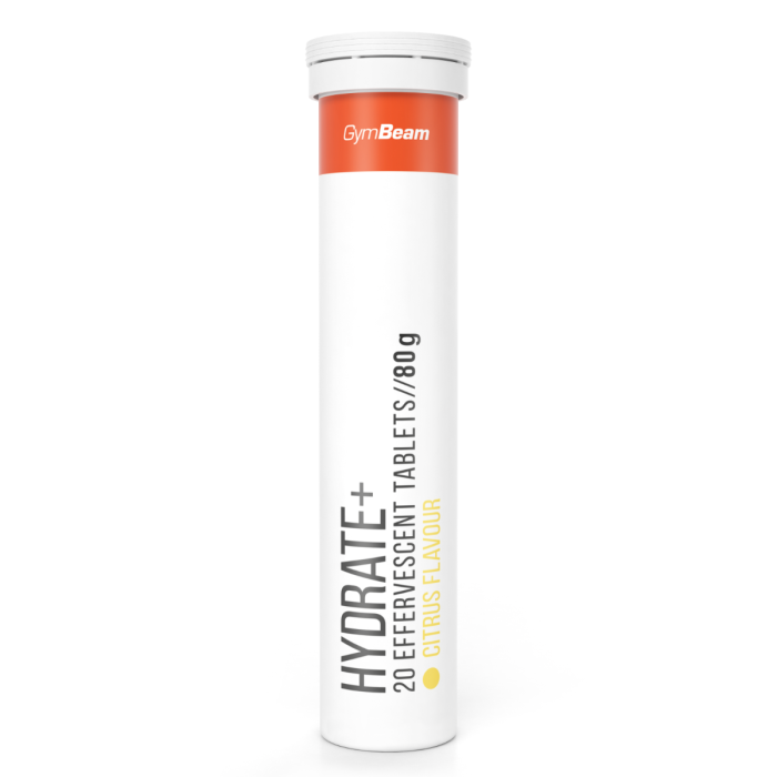Hydrate+ šumeće tablete - GymBeam citrus - 20 tab.