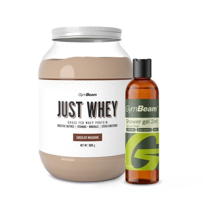 Just Whey protein sirutke iz mlijeka krava s pašnjaka – GymBeam 2000 g - čokoladni milkshake - 00