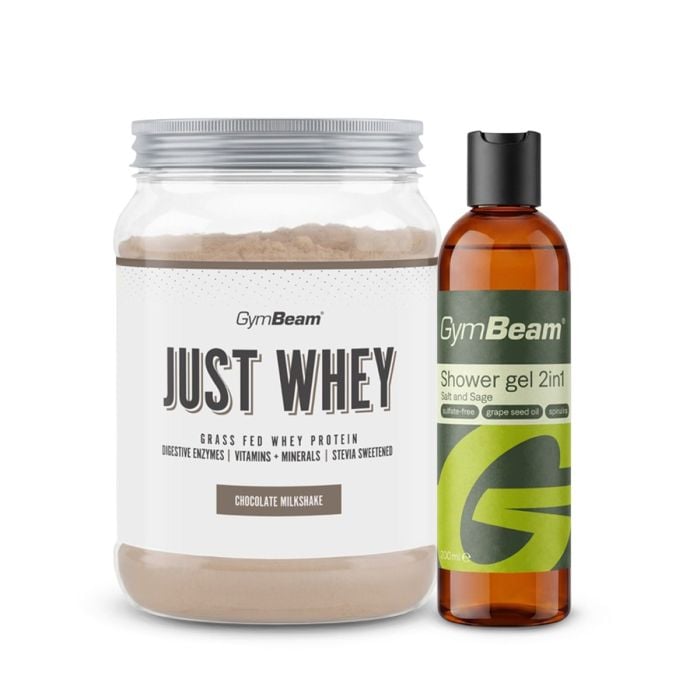 Just Whey protein sirutke iz mlijeka krava s pašnjaka – GymBeam 2000 g - čokoladni milkshake - 00