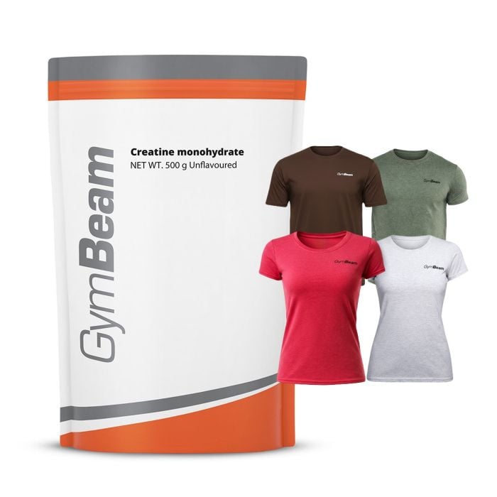 100% Kreatin Monohidrat - GymBeam 500 g - bez okusa - 01