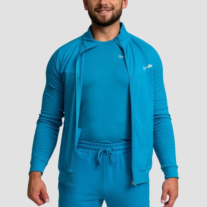 Muška dukserica Zip Up Limitless Aquamarine - GymBeam XL