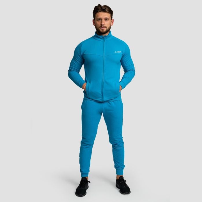 Muška dukserica Zip Up Limitless Aquamarine - GymBeam XL