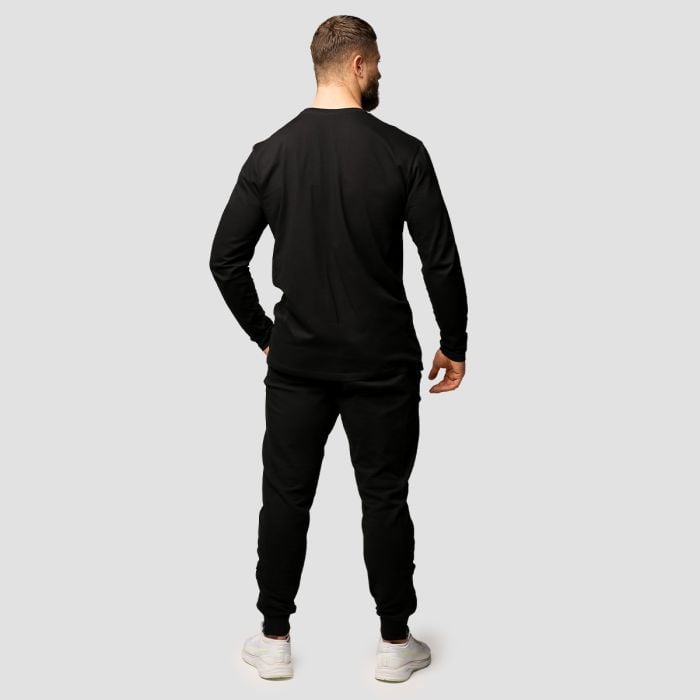 Muška majica dugih rukava Basic Black - GymBeam XL