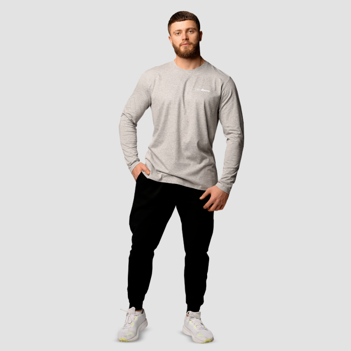 Muška majica dugih rukava Basic Grey - GymBeam XL